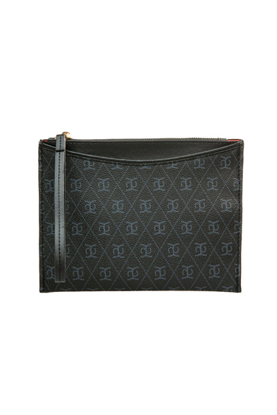 Kadın tabba kahverengi Baskılı Kadın Clutch El Çantası portföy KSCH-4075 - Siyah