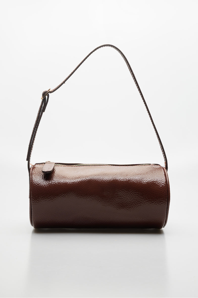 silindir el ve omuz Çantası Kadın fermuarlı