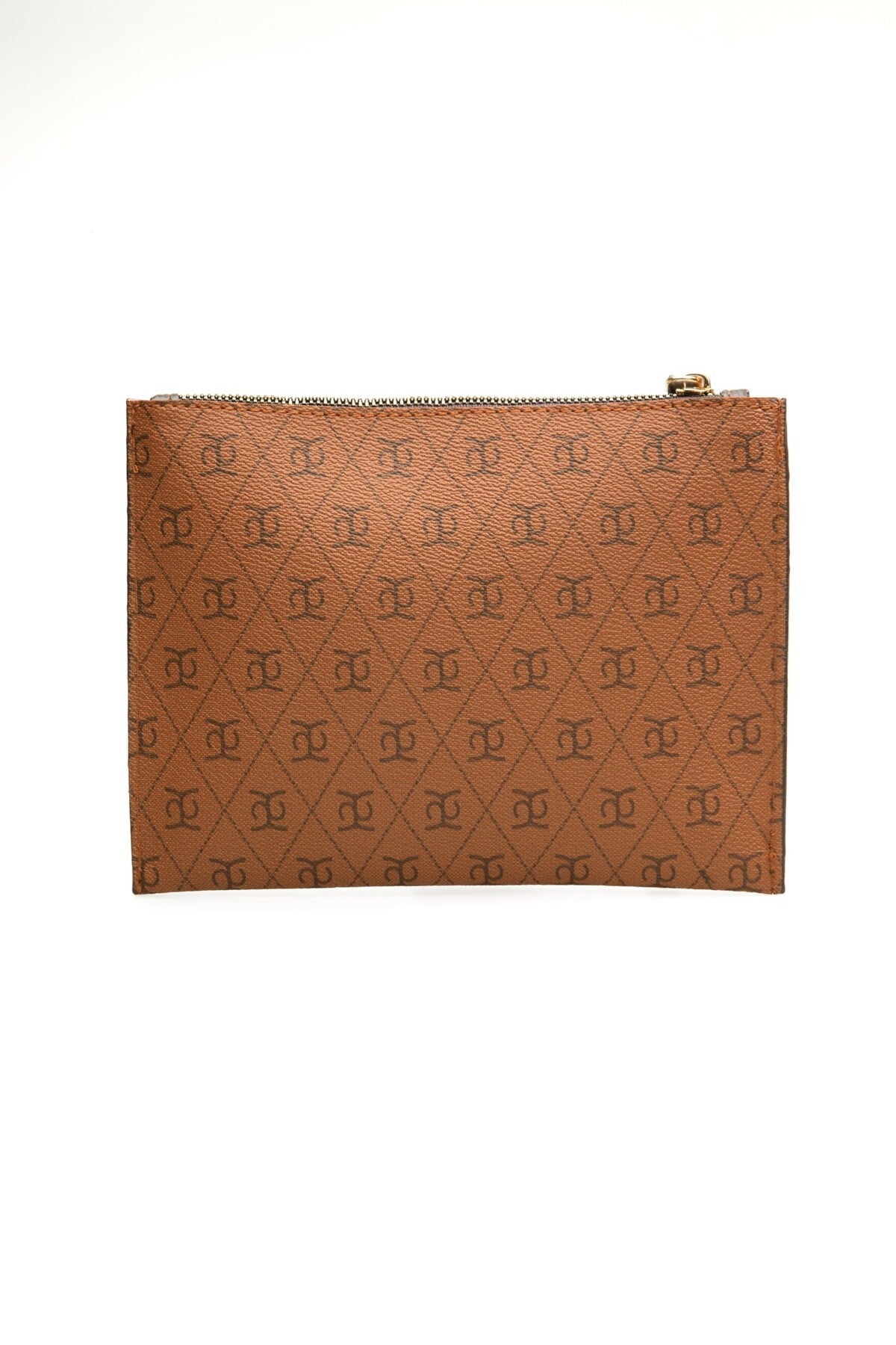 Kadın tabba kahverengi Baskılı Kadın Clutch El Çantası portföy KSCH-4075 - Görsel 5