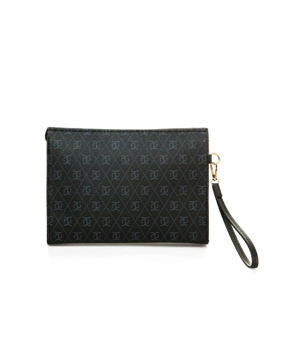 Kadın Baskılı Kadın Clutch El Çantası portföy ponny 2li Siyah Vizon KSCH-4076 - Görsel 23