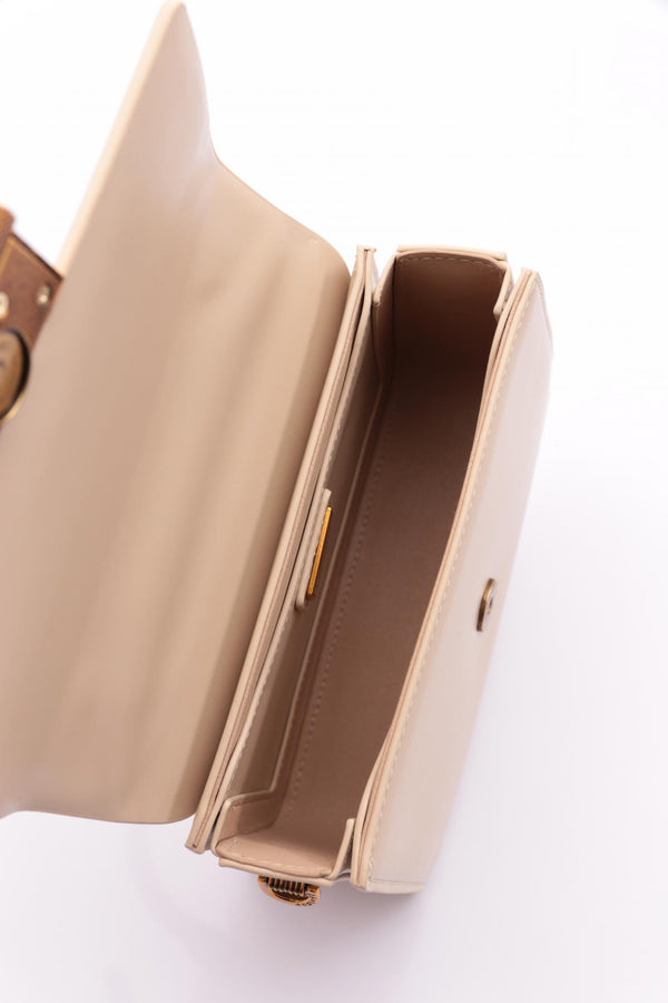 Krem Kare Tasarım El Çantası - Görsel 4