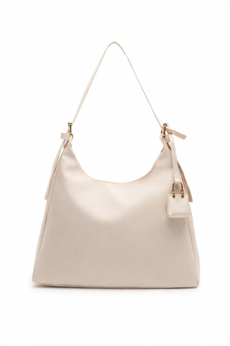 Kadın Omuz Çantası Bordo Salaş Astarlı Fermuarlı Ayarlanabilir charmlı kadın çantası Lisa