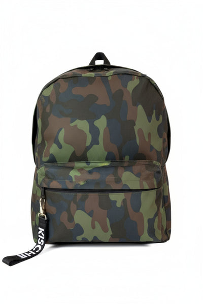 Çift Renk Ineed You Okul Spor Çantası keten desen gri - kamuflaj koyu