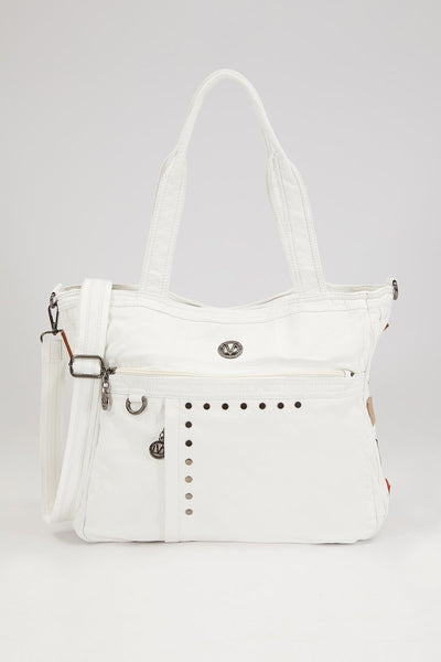 Beyaz Renk Detaylı Omuz Çantası - Beyaz