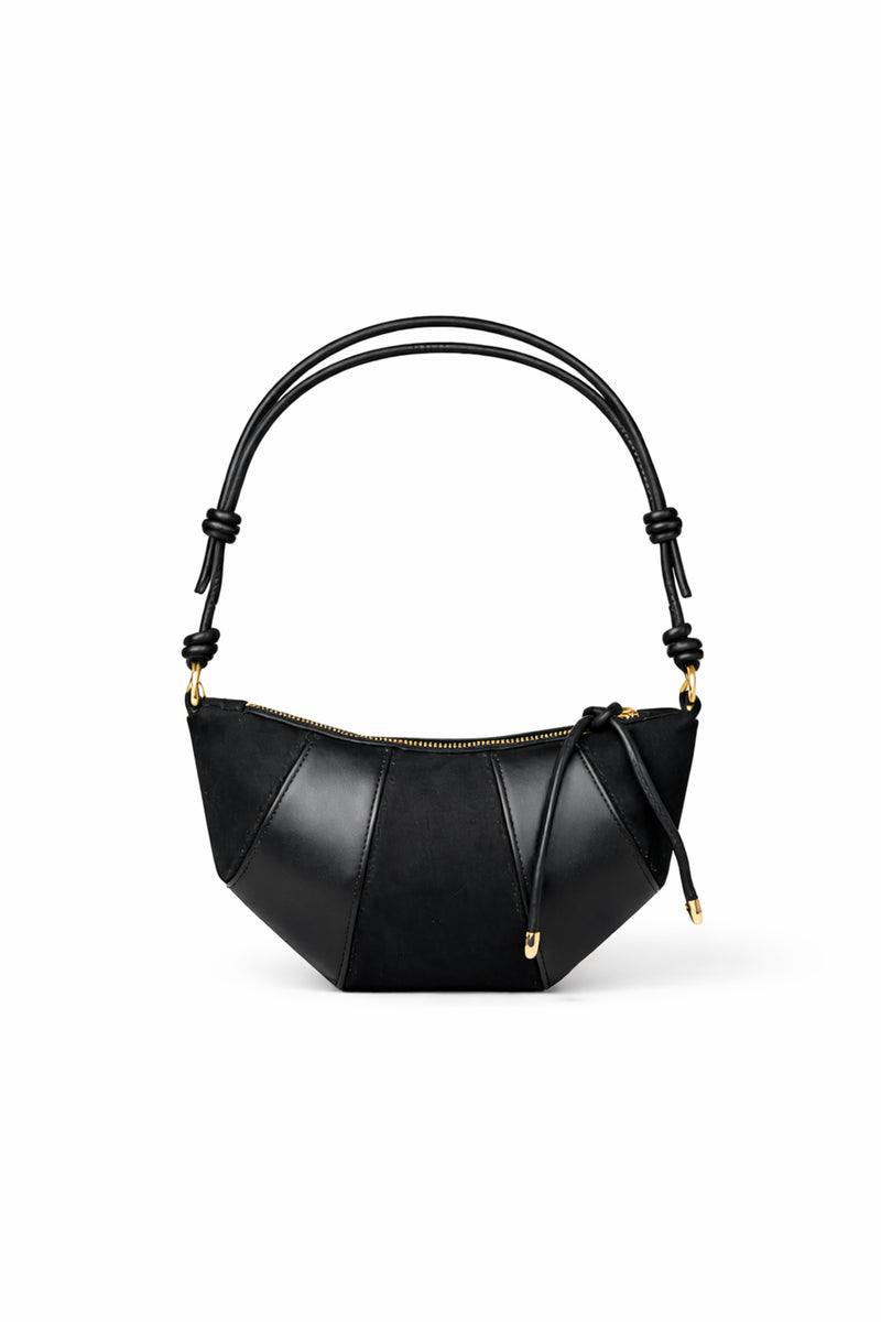 Kahve Süet Deri garni kuruvasan model spor el ve omuz çantası KSCH-4078