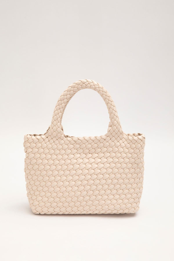 Krem Charmlı Örgü Model El Çantası - Görsel 4