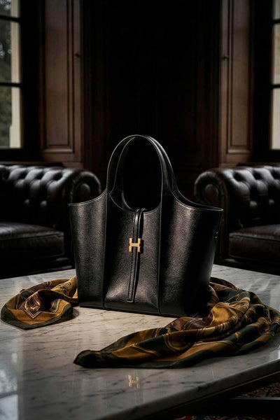 Siyah Askı Kilit Detay El Çantası