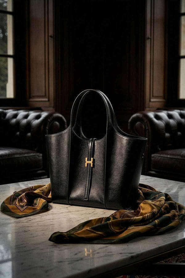 Siyah Askı Kilit Detay El Çantası - Görsel 2