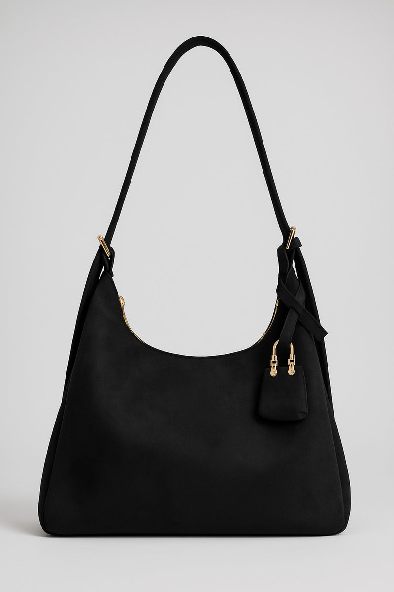 Kadın Omuz Çantası Bordo Salaş Astarlı Fermuarlı Ayarlanabilir charmlı kadın çantası Lisa