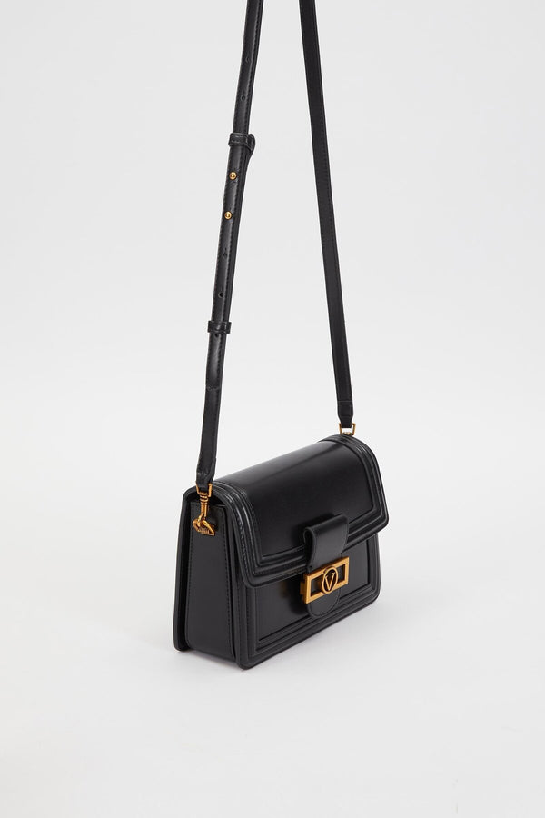 Siyah Deri Zincir Askılı Omuz Çantası - Görsel 3