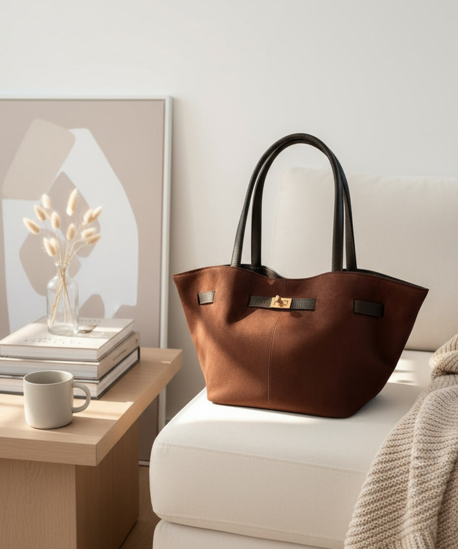 Siyah Tote Bag Omuz Çantası Büyük Boy Omuz Kadın Çantası Pera - Görsel 11