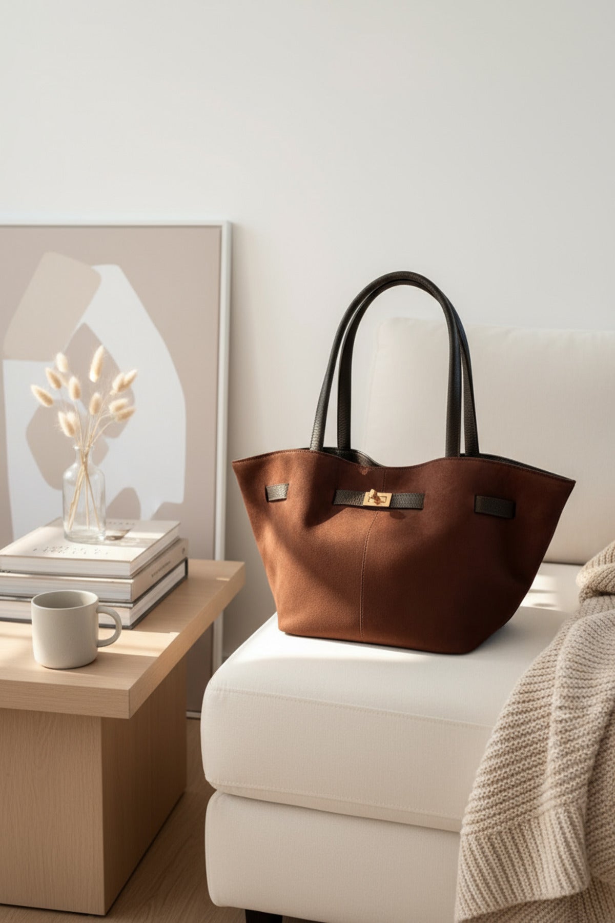 Siyah Tote Bag Omuz Çantası Büyük Boy Omuz Kadın Çantası Pera - Görsel 11