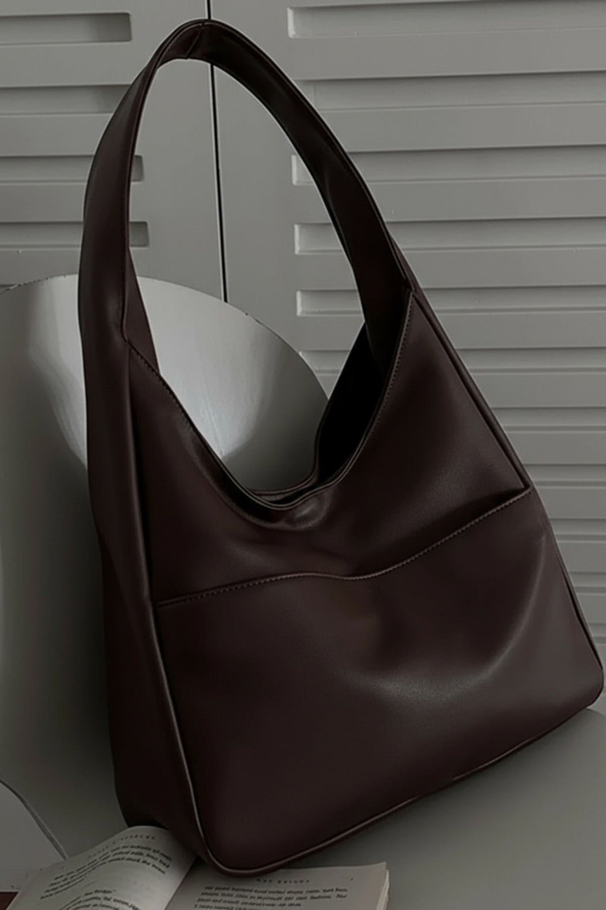 Kadın Omuz Çantası Hobo pinterest Salaş Gri süet astarlı Çanta