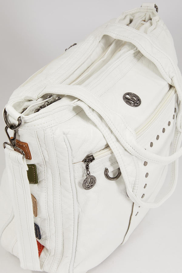 Beyaz Renk Detaylı Omuz Çantası - Görsel 2