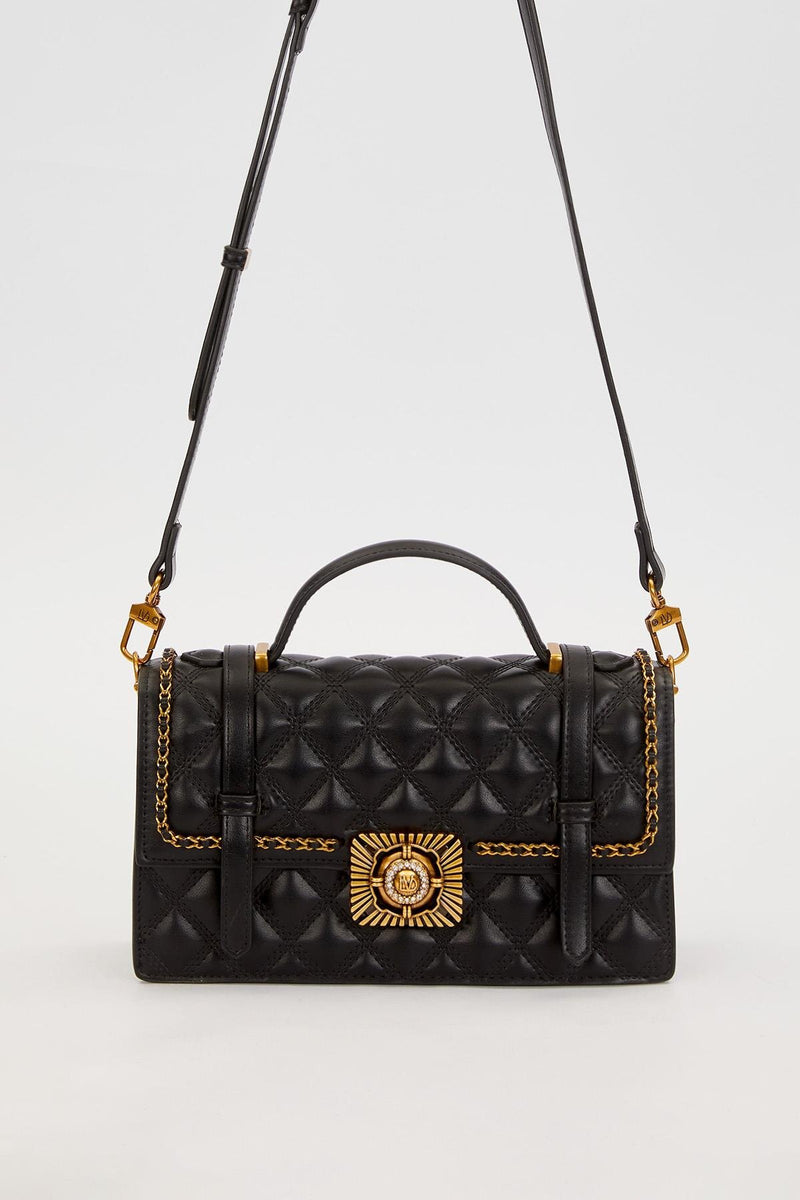 Siyah Kemer Detaylı Omuz Çantası