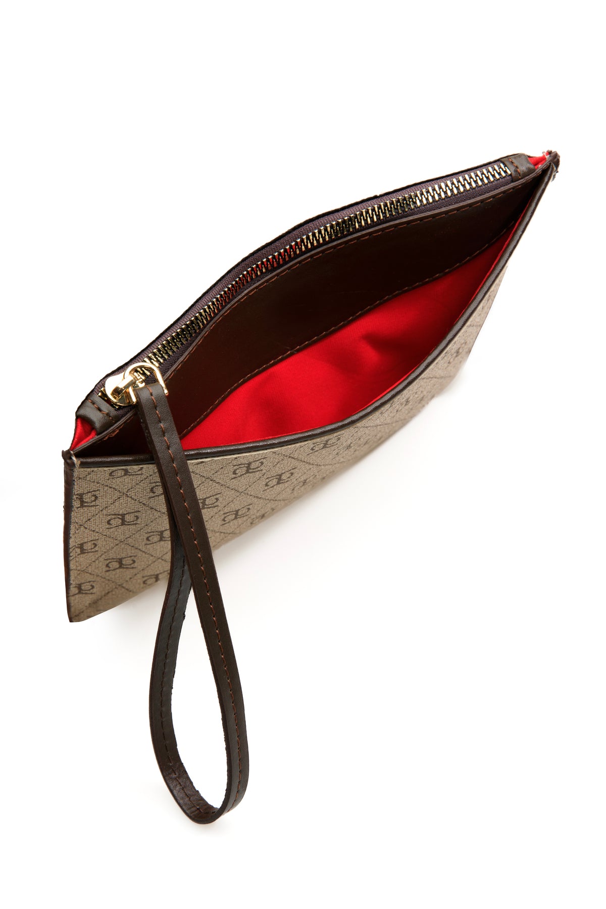 Kadın tabba kahverengi Baskılı Kadın Clutch El Çantası portföy KSCH-4075 - Görsel 10