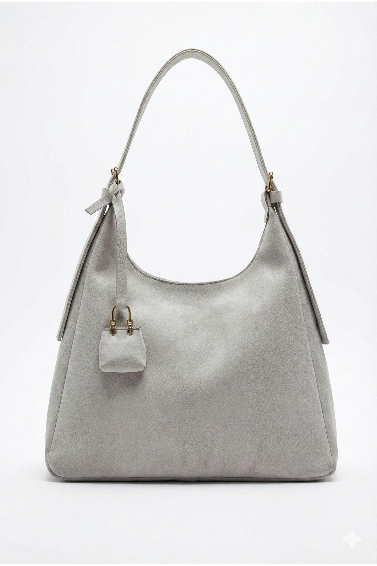 Kadın Omuz Çantası Bordo Salaş Astarlı Fermuarlı Ayarlanabilir charmlı kadın çantası Lisa - Görsel 19