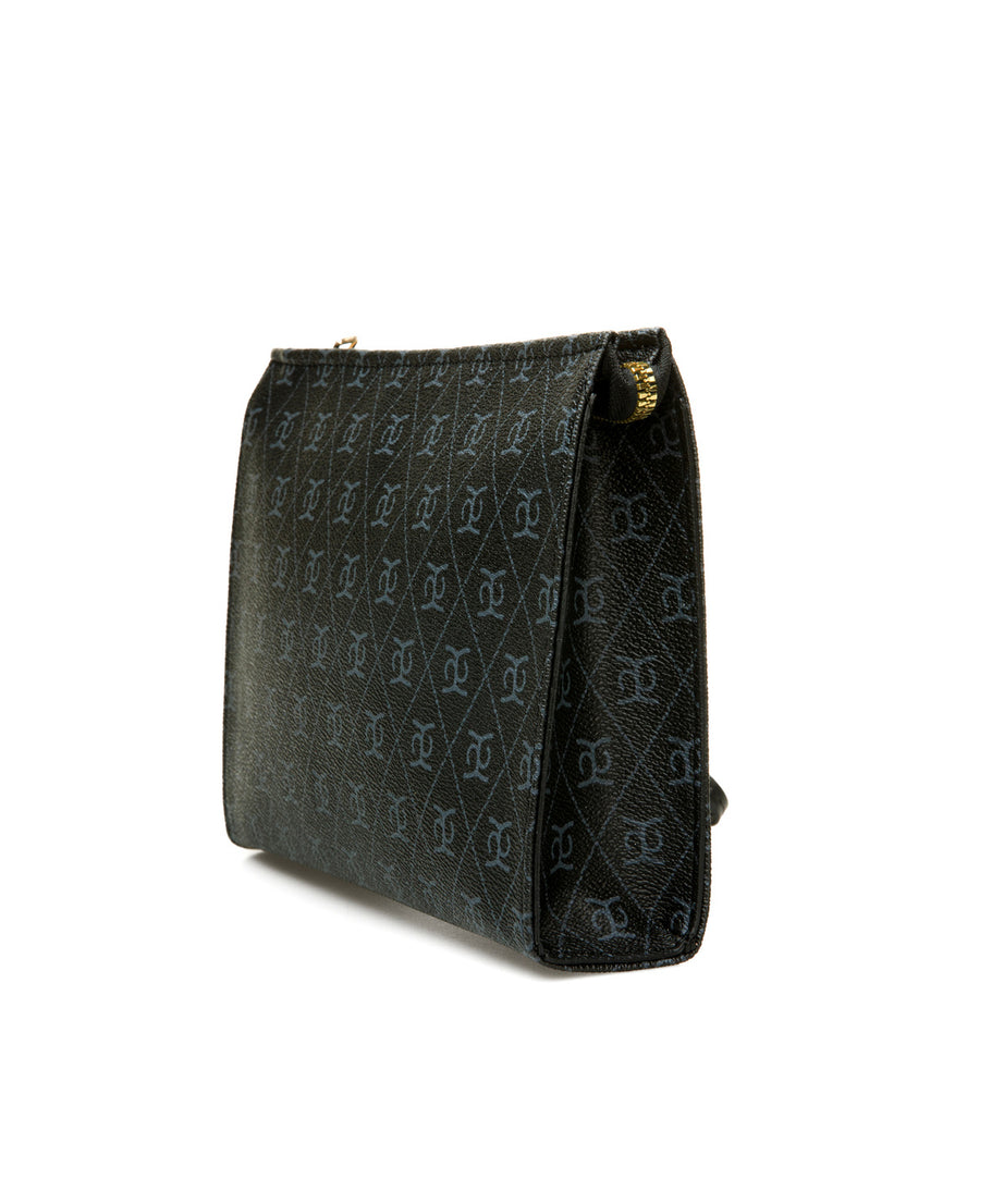 Kadın Baskılı Kadın Clutch El Çantası portföy ponny 2li Siyah Vizon KSCH-4076 - Görsel 5