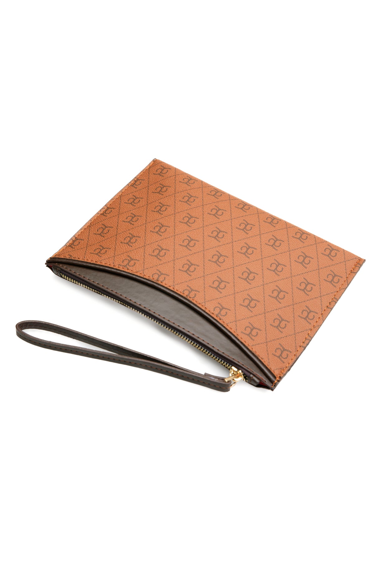 Kadın tabba kahverengi Baskılı Kadın Clutch El Çantası portföy KSCH-4075 - Görsel 3