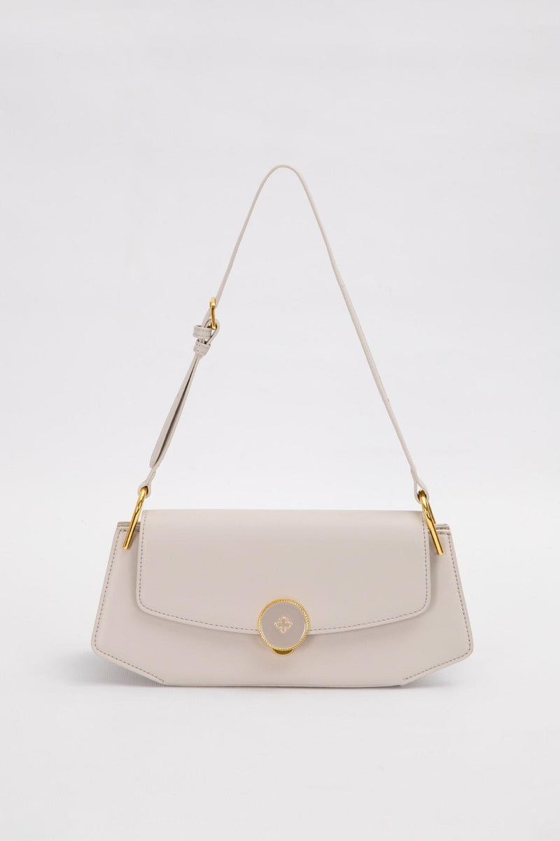 Vizon Oval Gold Aksesuarlı Omuz Çantası