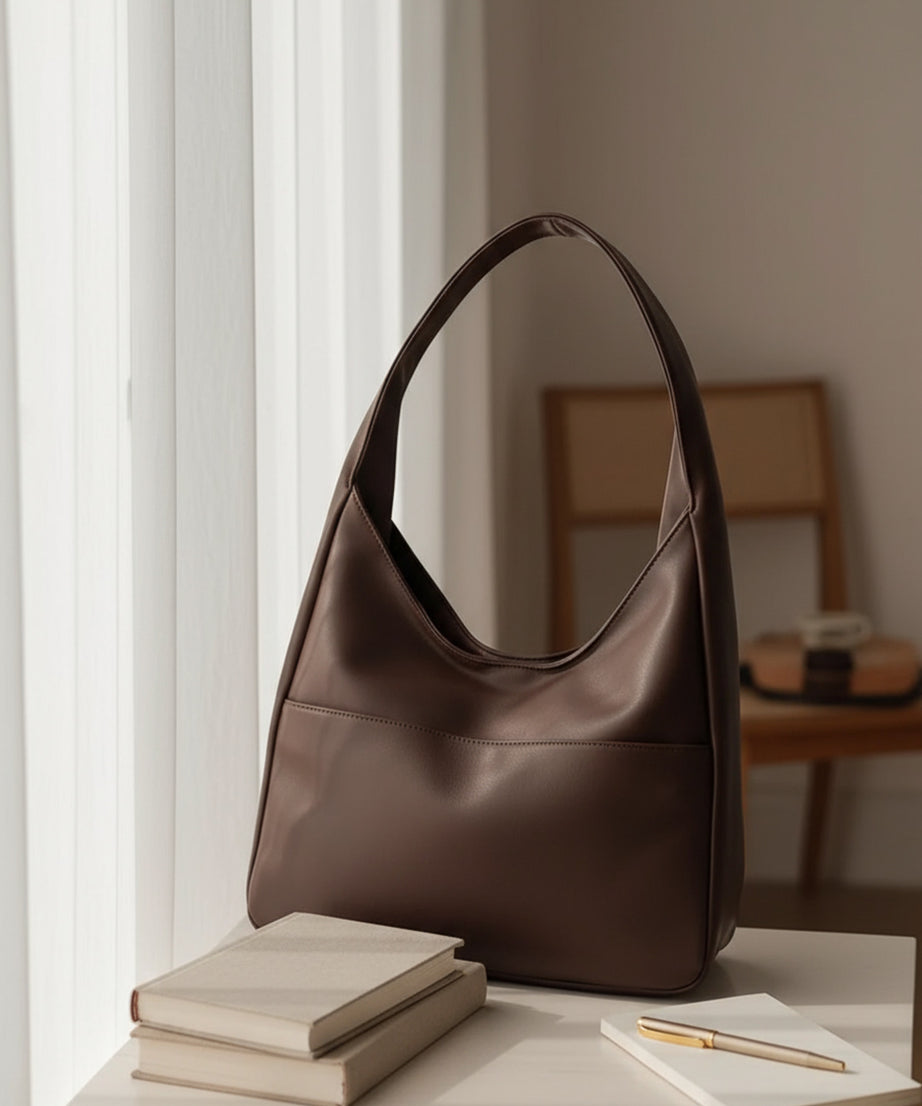 Kadın Omuz Çantası Hobo pinterest Salaş Gri süet astarlı Çanta