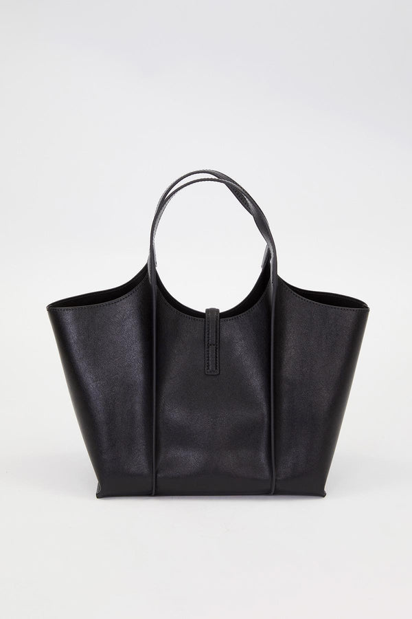 Siyah Askı Kilit Detay El Çantası - Görsel 5