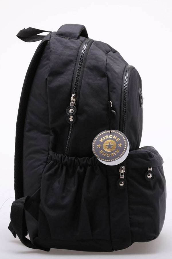 Krinkil Su Geçirmez Siyah Okul Çantası Laptop Bölmeli Şık Tasarım Ve Dayanıklılık