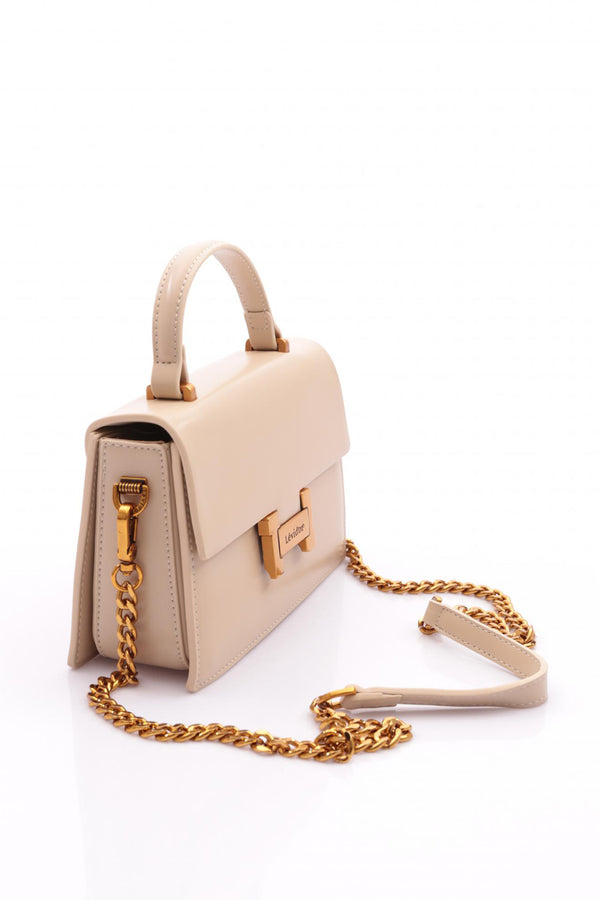 Krem Kare Tasarım El Çantası - Görsel 2