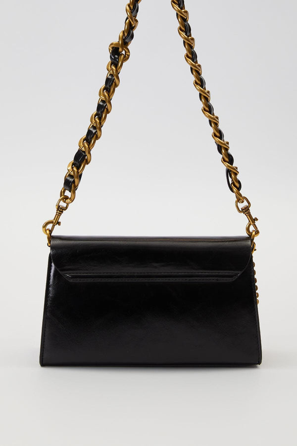 Siyah Kalp Aksesuar Detaylı Omuz Çantası - Görsel 4