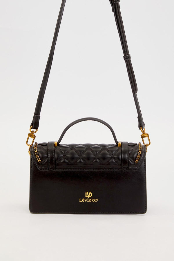 Siyah Kemer Detaylı Omuz Çantası - Görsel 4