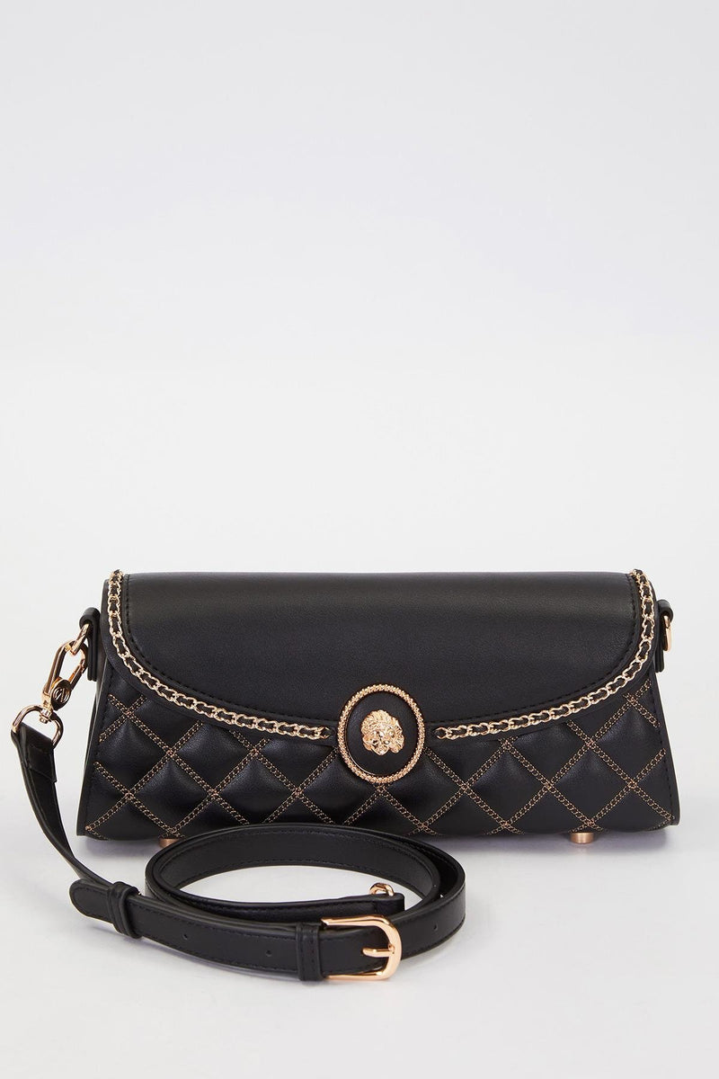 Krem Zincir Askı Detay Omuz Çantası