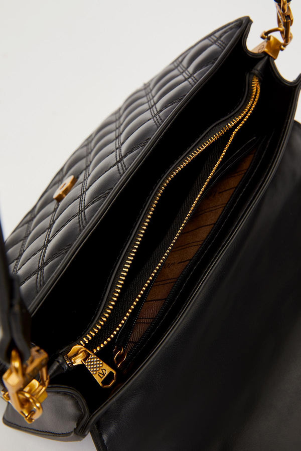 Siyah Kemer Detaylı Omuz Çantası - Görsel 3