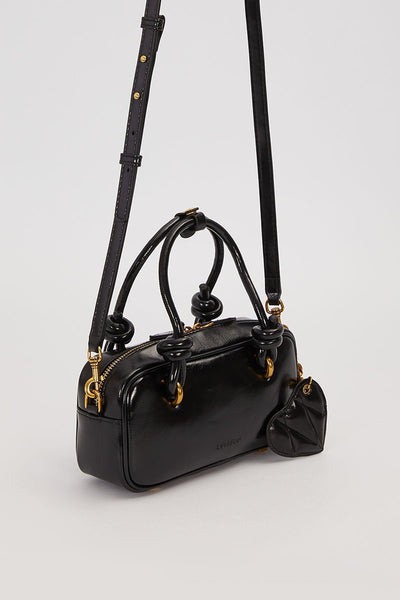 Siyah Düğüm Askı Detaylı El Çantası