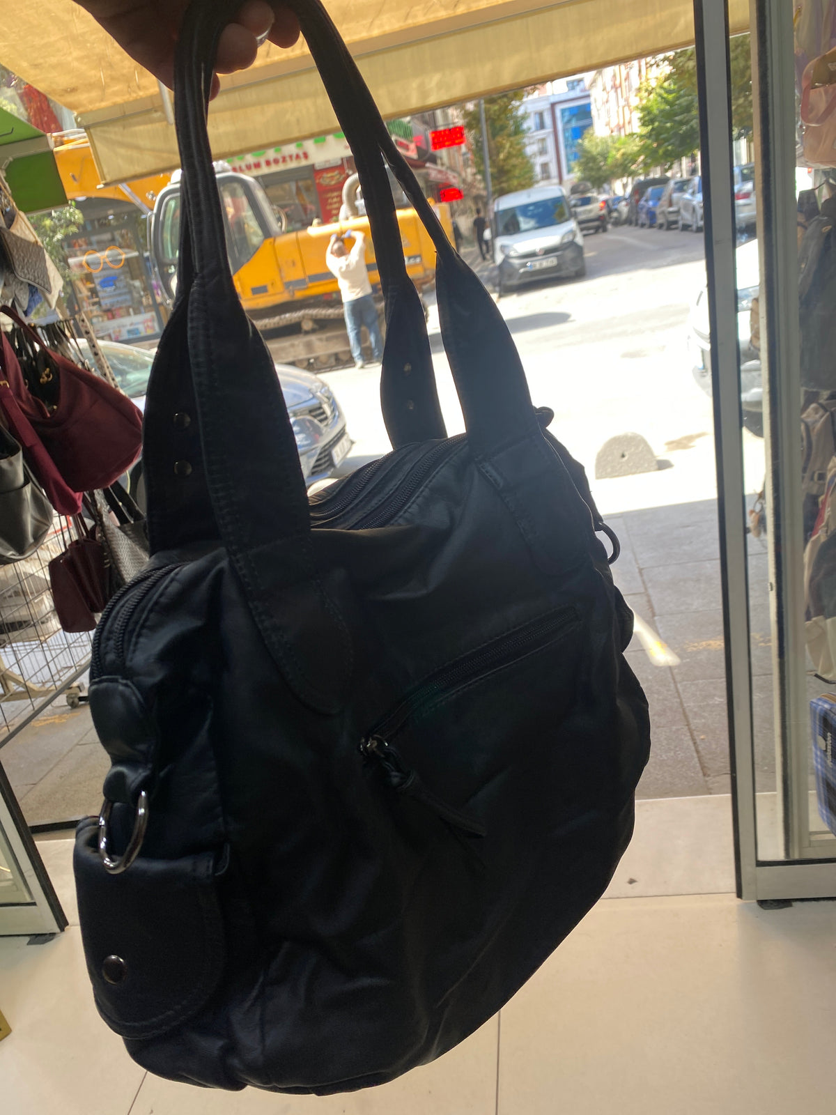 Hafif Çok Gözlü Yumuşak  Yıkama deri çapraz askılı retro detaylı Angel kavi-A35