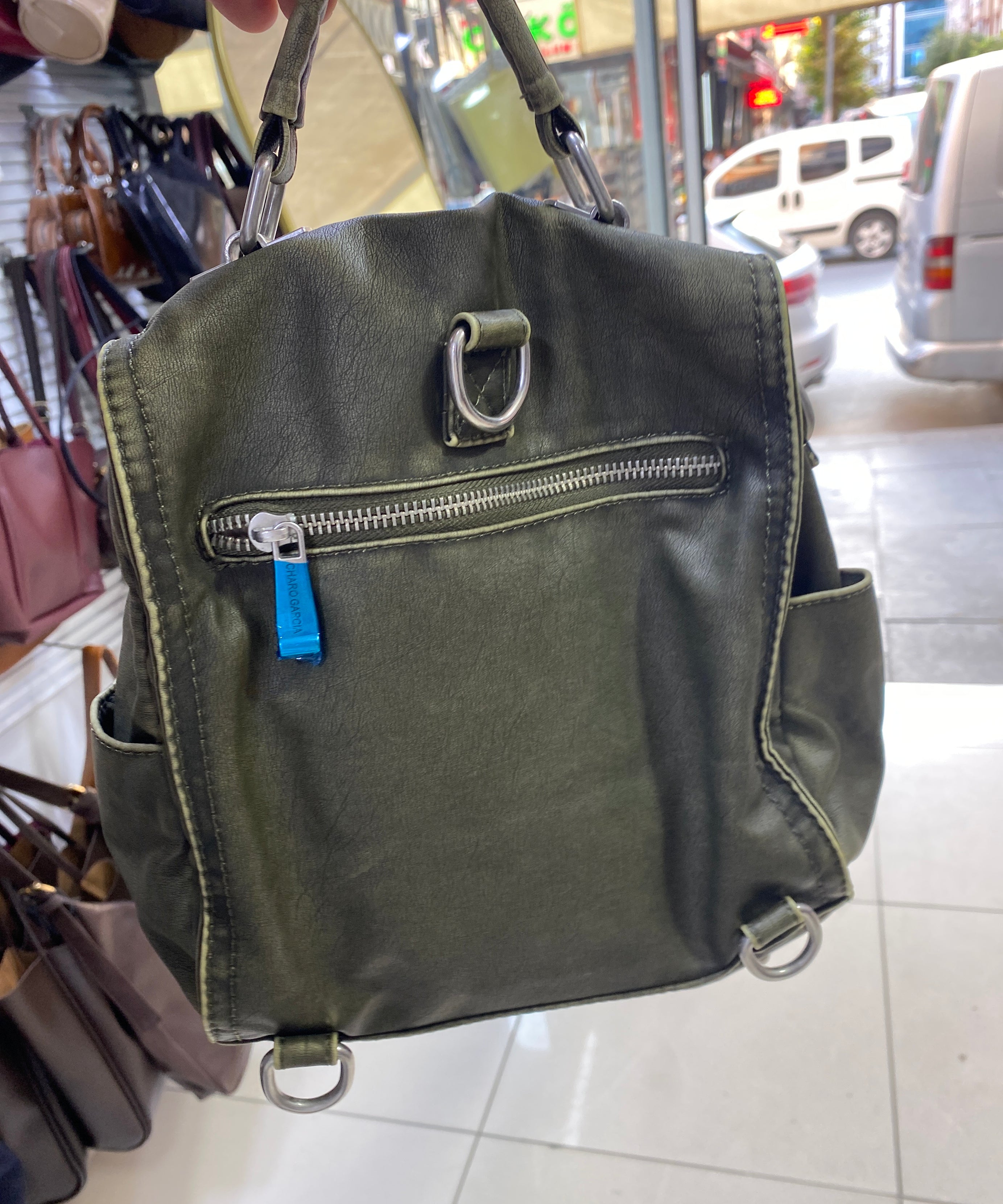 Hafif Çok Gözlü Yumuşak  eskitme sırt ve  çapraz askılı retro detaylı kavi-1027
