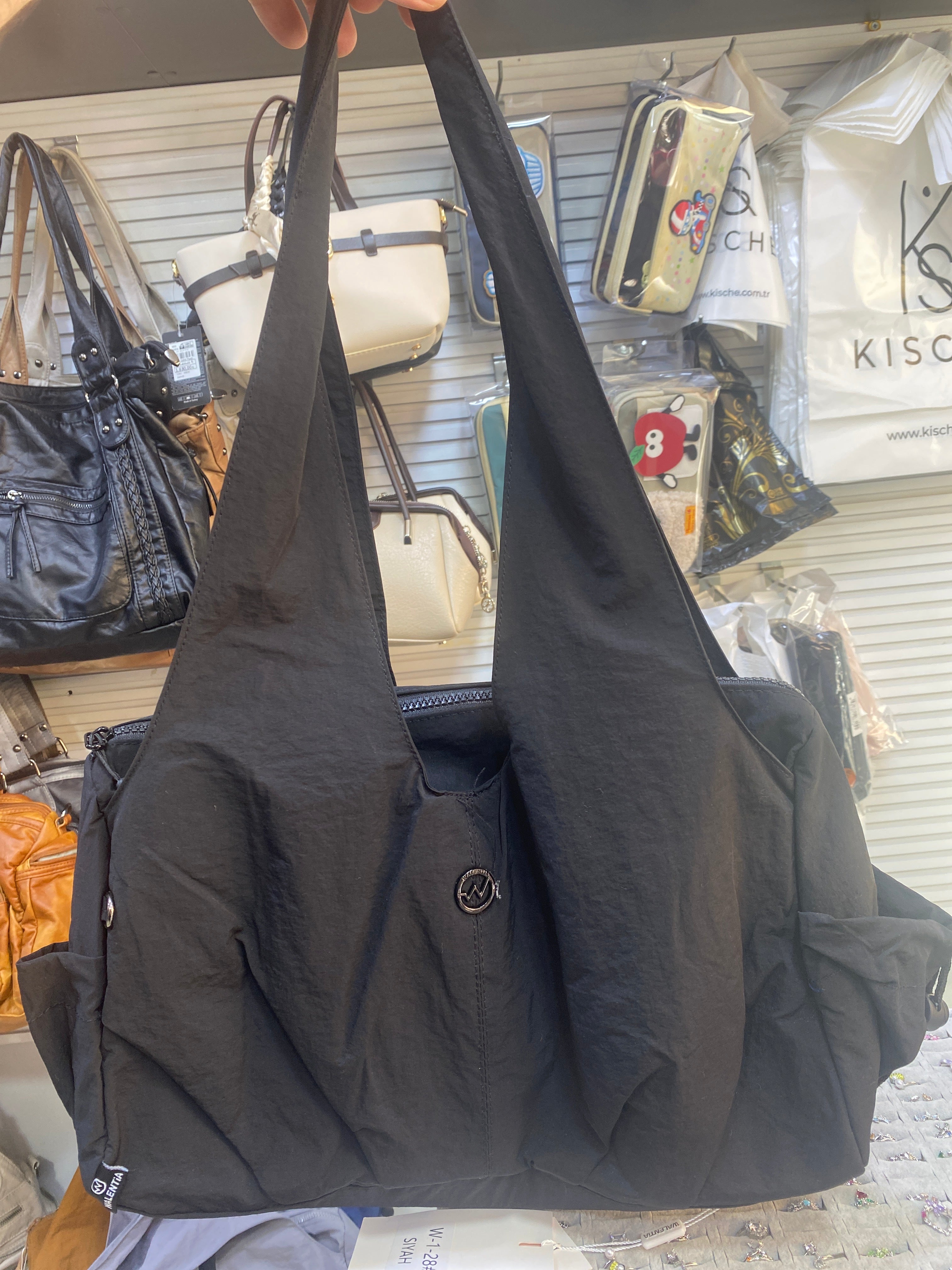 Hafif Çok Gözlü Yumuşak  Paraşüt kumaş kadın çantası W-1-28