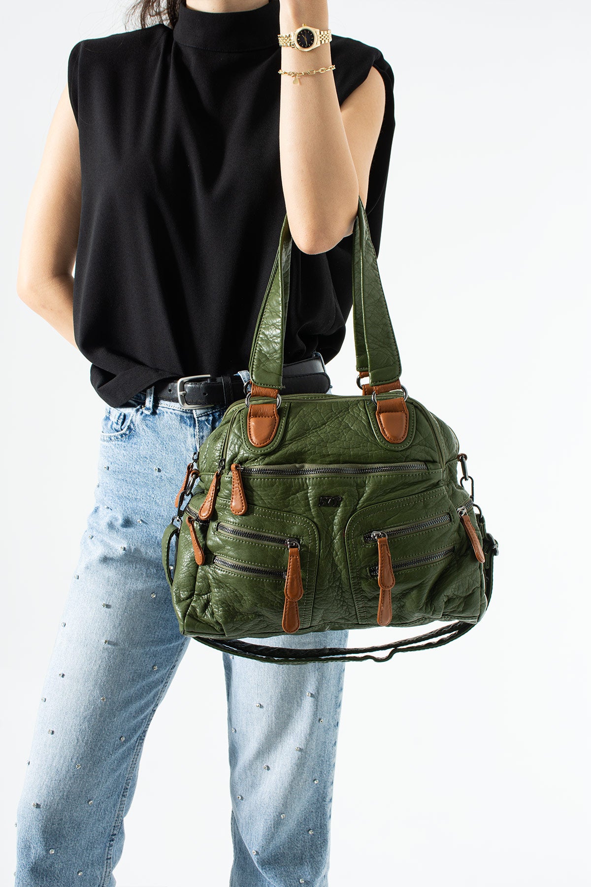 Kol Çapraz İthal Deri Çanta 571-14-18F