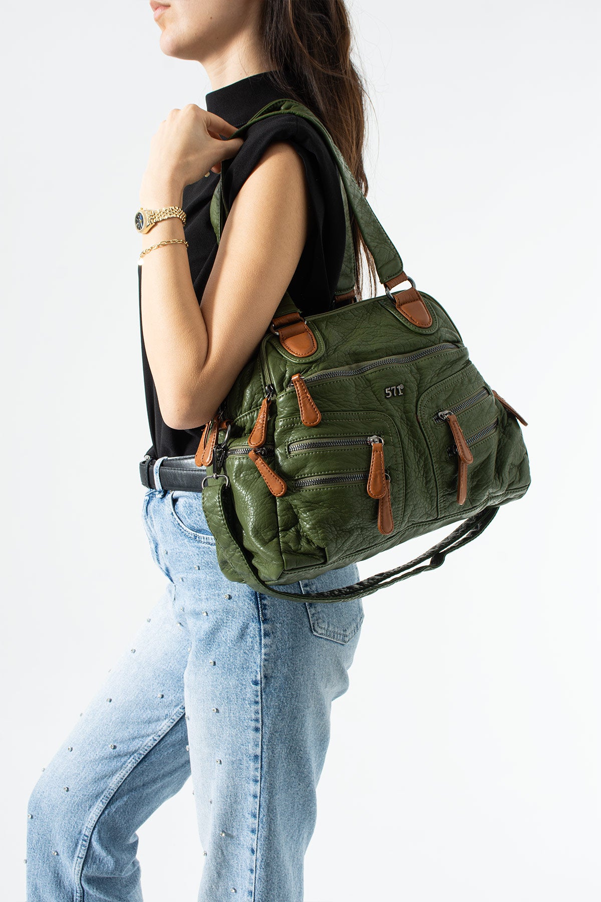 Kol Çapraz İthal Deri Çanta 571-14-18F