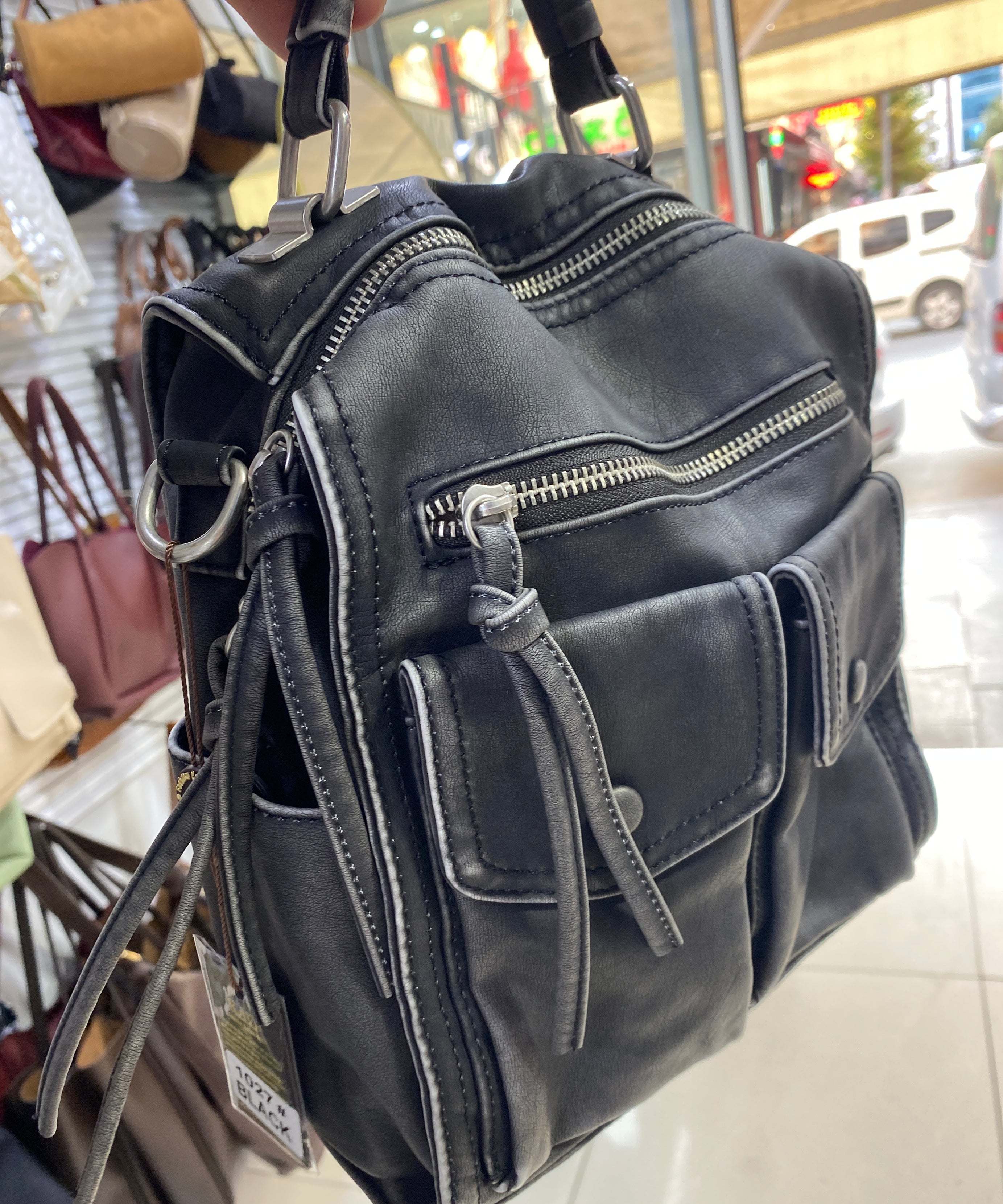 Hafif Çok Gözlü Yumuşak  eskitme sırt ve  çapraz askılı retro detaylı kavi-1027