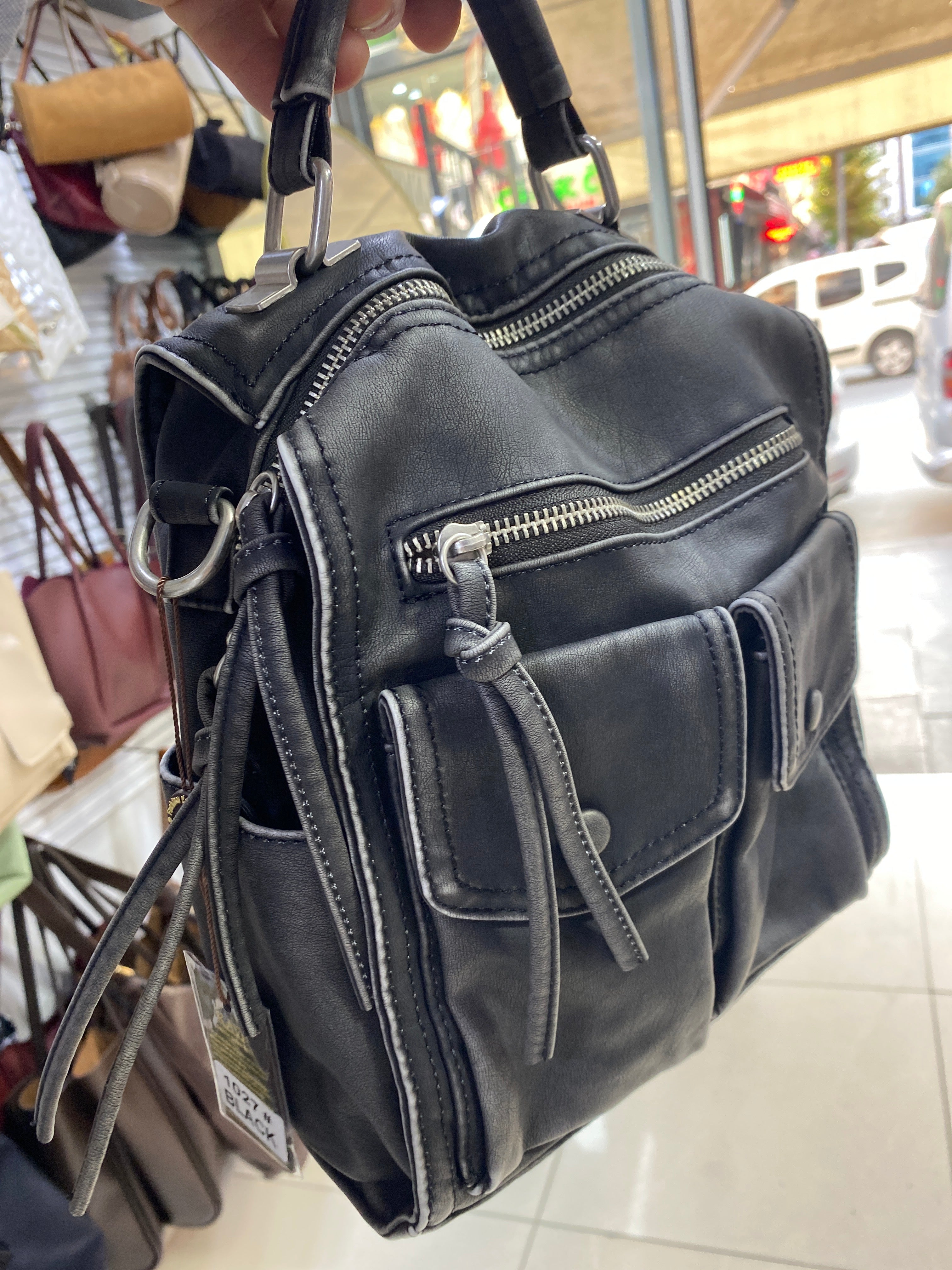 Hafif Çok Gözlü Yumuşak  eskitme sırt ve  çapraz askılı retro detaylı kavi-1027