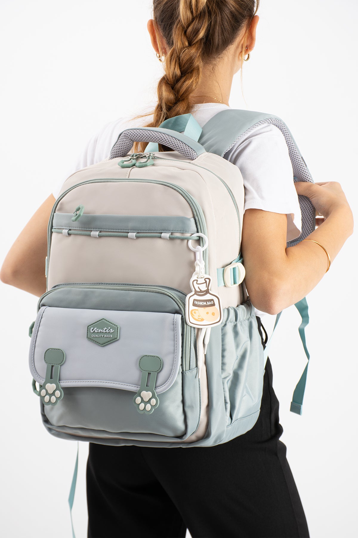 Ultra Hafif Su Geçirmez Çok Cepli Sırt Çantası Unisex Kore Stil  VNT-1-1F
