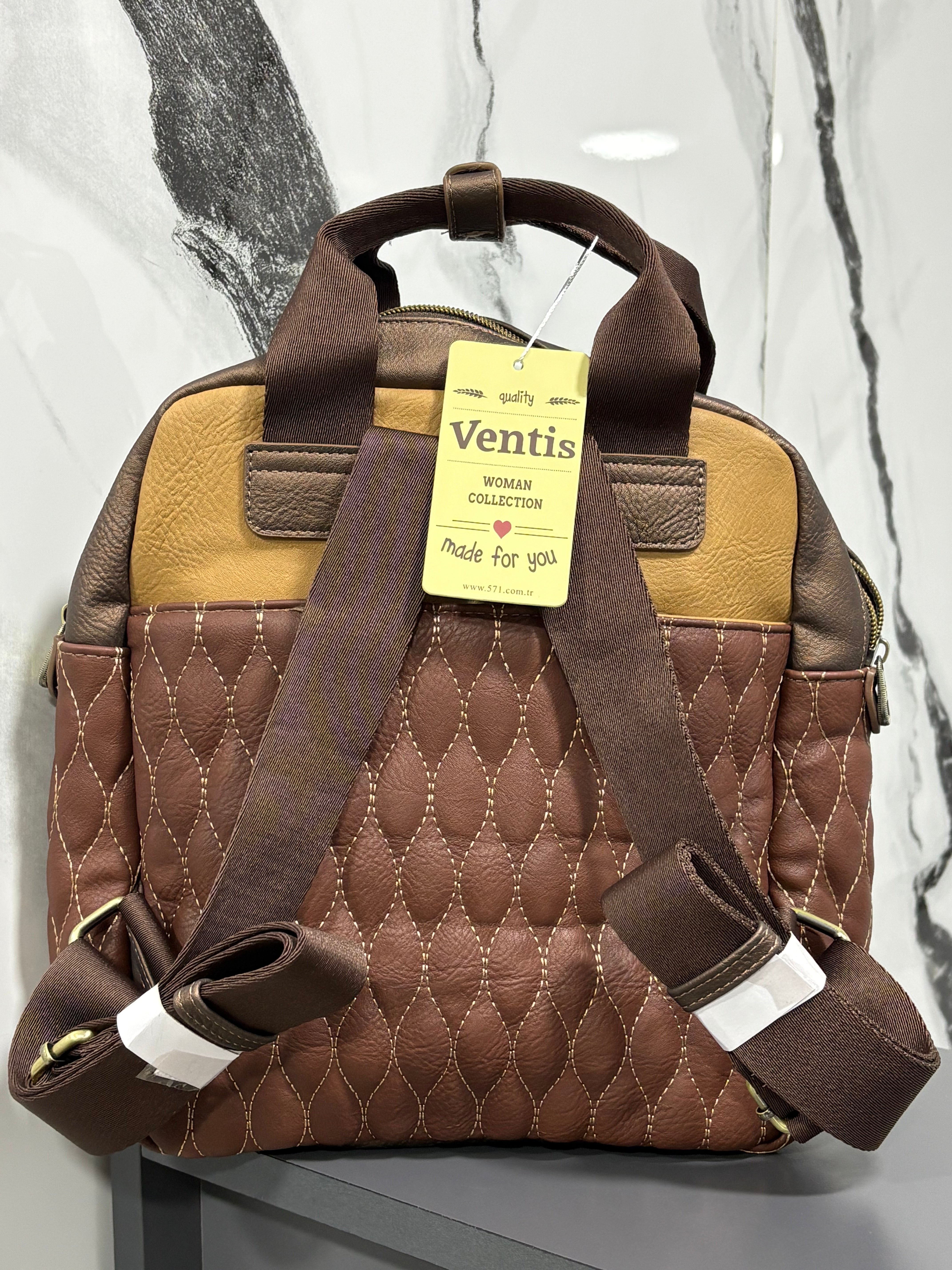 ventis model retro tarz çok bölmeli nakışlı el omuz çapraz model çantası