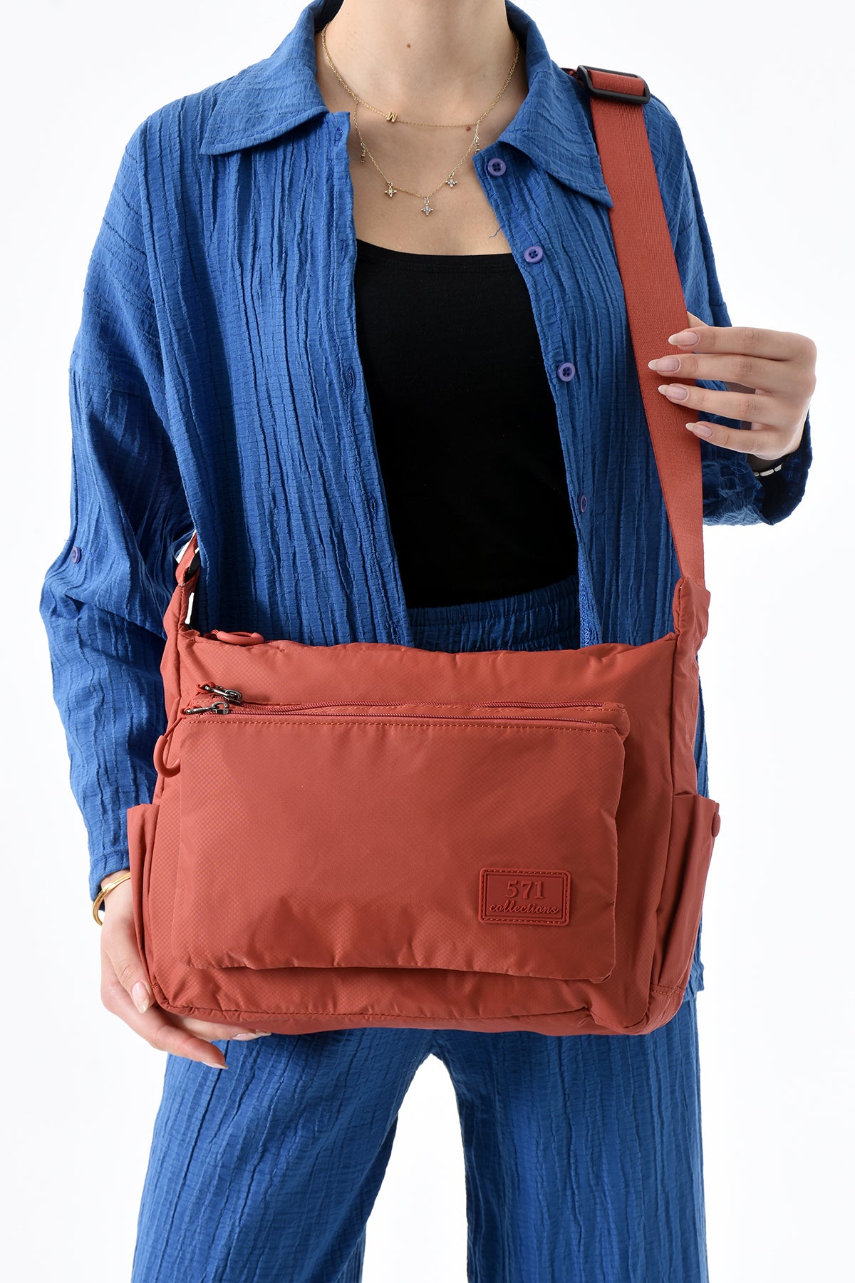 Ultra Hafif Su Geçirmez Çok Cepli Omuz Çantası (Model: 571-9J)