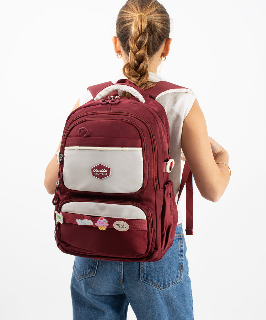 Ultra Hafif Su Geçirmez Çok Cepli Sırt Çantası Unisex Kore Stil  VNT-1-1B