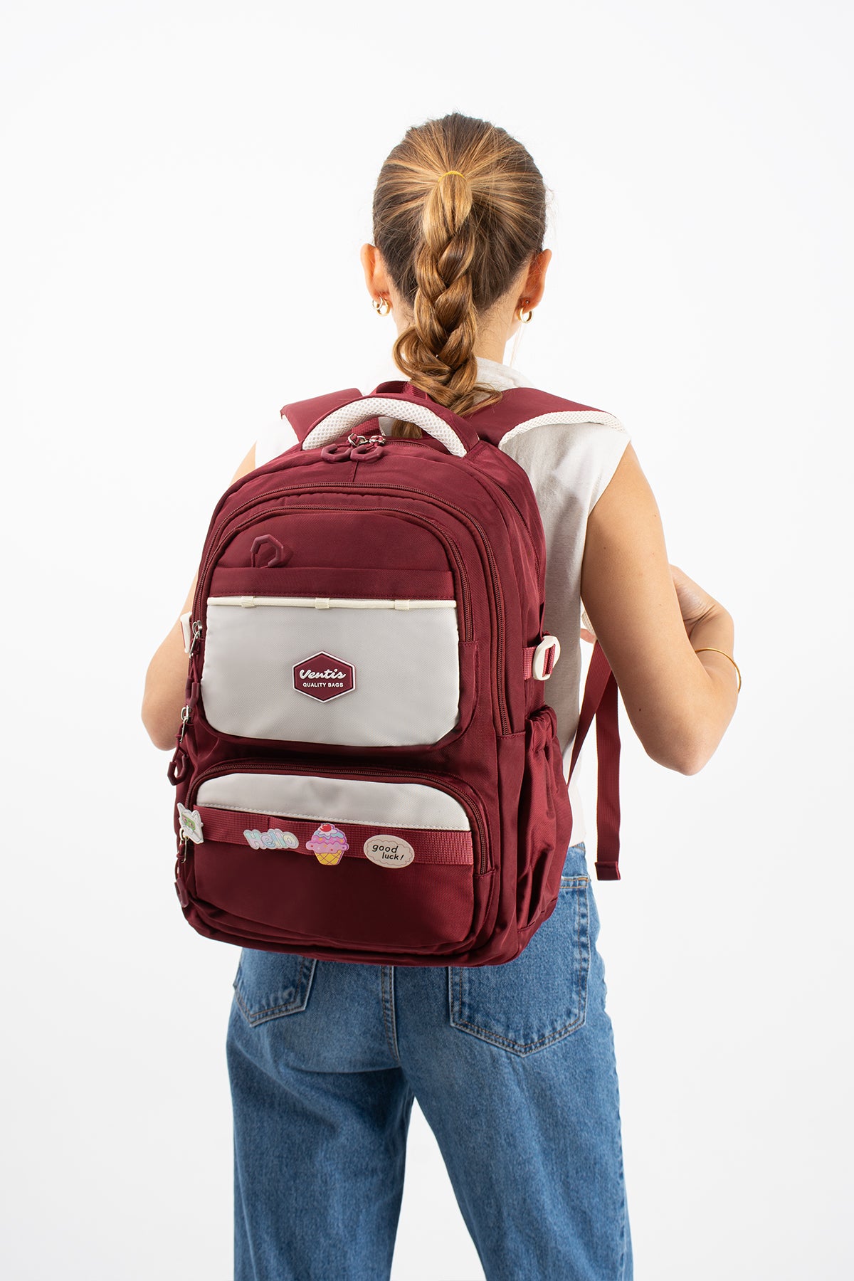 Ultra Hafif Su Geçirmez Çok Cepli Sırt Çantası Unisex Kore Stil  VNT-1-1B