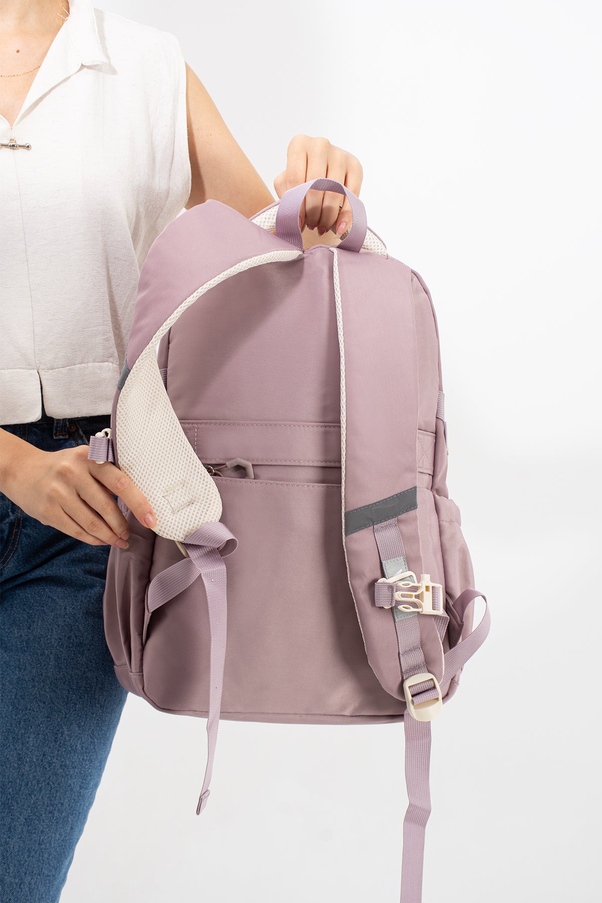 Ultra Hafif Su Geçirmez Çok Cepli Sırt Çantası Unisex Kore Stil  VNT-1-1B