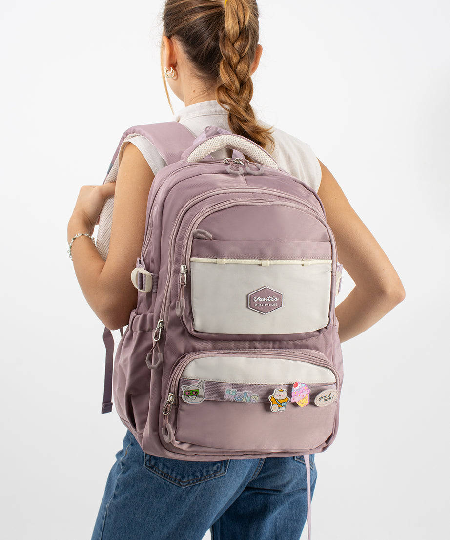 Ultra Hafif Su Geçirmez Çok Cepli Sırt Çantası Unisex Kore Stil  VNT-1-1B