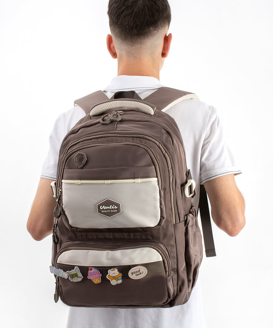 Ultra Hafif Su Geçirmez Çok Cepli Sırt Çantası Unisex Kore Stil  VNT-1-1B