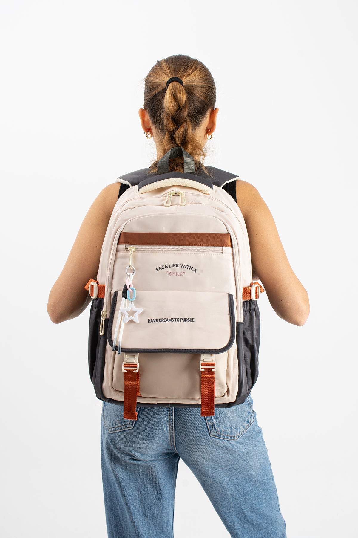 Ultra Hafif Su Geçirmez Çok Cepli Sırt Çantası Unisex Kore Stil  VNT-1-5l