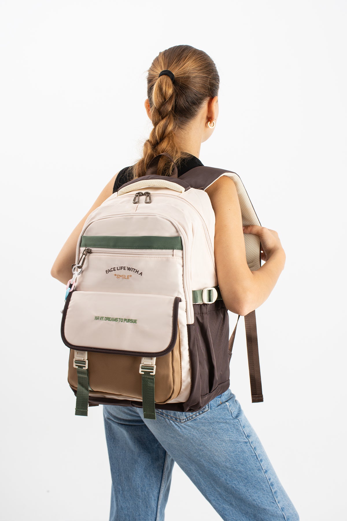 Ultra Hafif Su Geçirmez Çok Cepli Sırt Çantası Unisex Kore Stil  VNT-1-5l